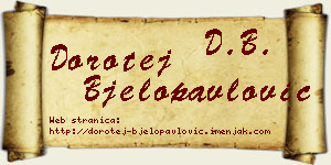 Dorotej Bjelopavlović vizit kartica